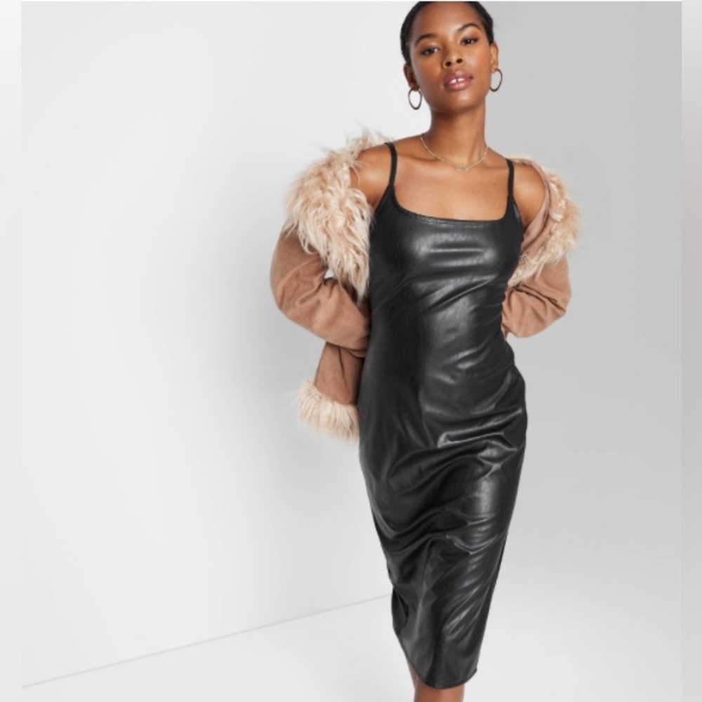 Faux Leather Slip Dress Wild Fable Size 2X